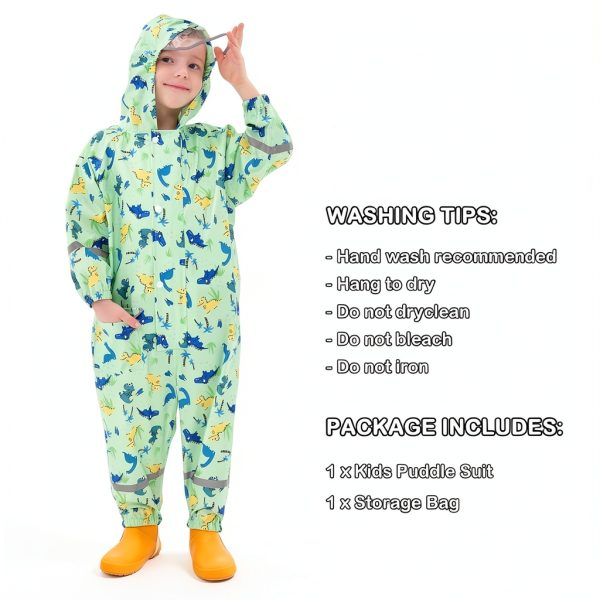 Shenzhen Rain Suit with Reflective Strips Multiple Colors 1-10 Years-1