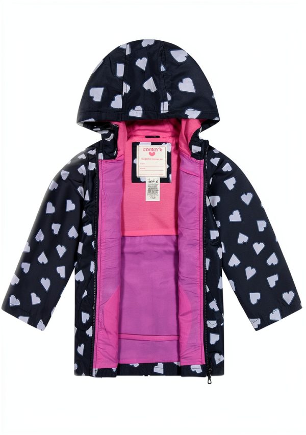 Carter's Girls Raincoat Jacket Color Changing Strawberry 5-6-2