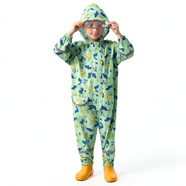 Shenzhen Rain Suit with Reflective Strips Multiple Colors 1-10 Years-3