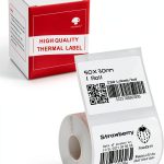 Phomemo Thermal Sticker Label Paper for M120/M110/M220/M250/M150 Label Maker Machine, Multi-Purpose Self-Adhesive Tag 1.96'' x 1.18"(50X 30mm), 230 Labels/Roll,Black on White-0