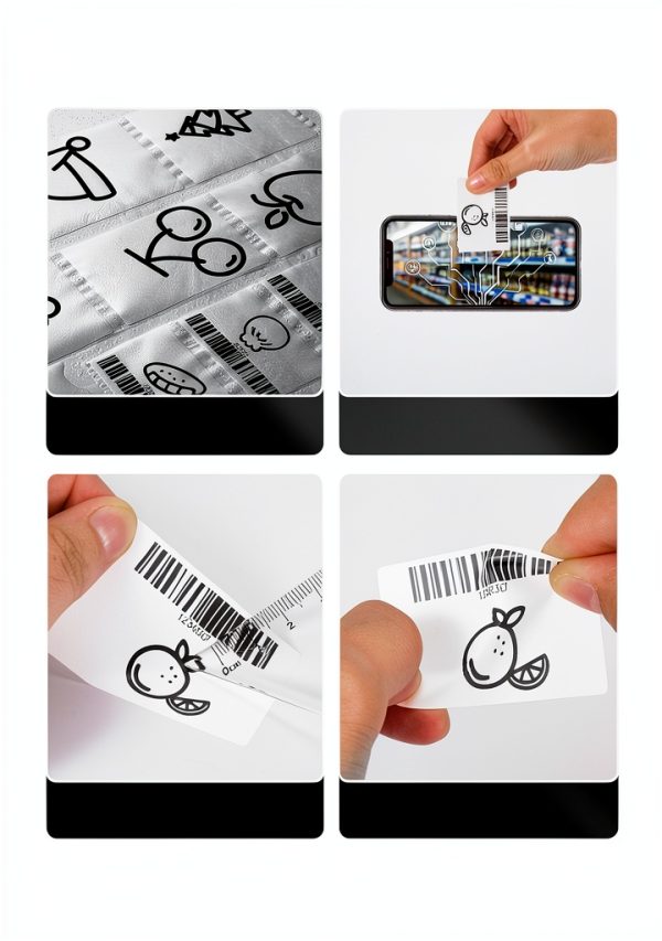 Phomemo Thermal Sticker Label Paper for M120/M110/M220/M250/M150 Label Maker Machine, Multi-Purpose Self-Adhesive Tag 1.96'' x 1.18"(50X 30mm), 230 Labels/Roll,Black on White-2