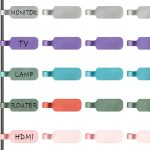 Trilancer Cable Cord Labels Large Size - Multicolored Reusable 35 PCS-0