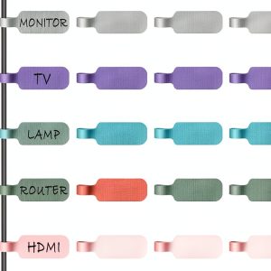 Trilancer Cable Cord Labels Large Size - Multicolored Reusable 35 PCS-0